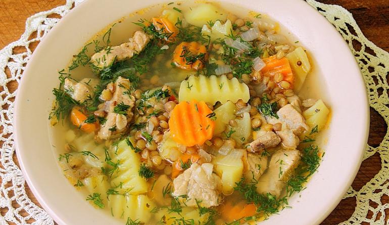Простой суп из чечевицы рецепт